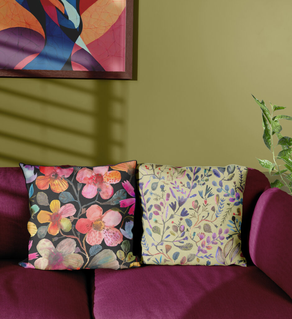 Two Pillows Moonsoon Pattern 