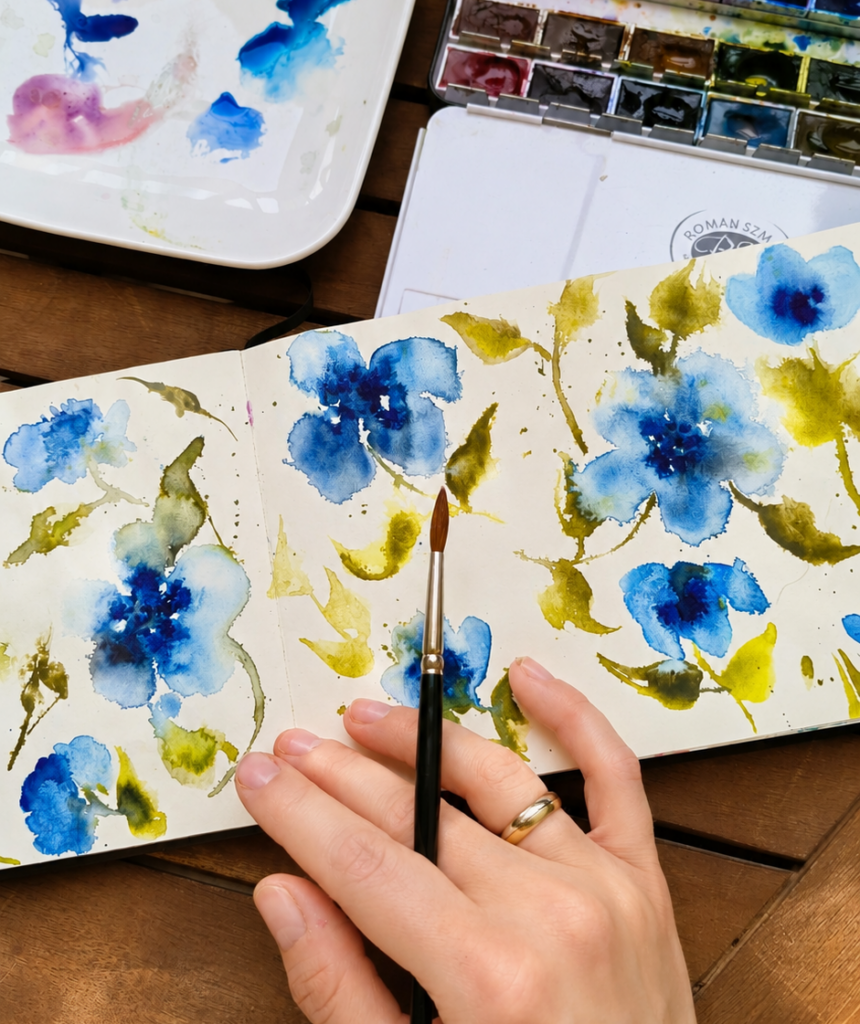 Hand witg a painting brush Moonsoon Patterns About Designer
