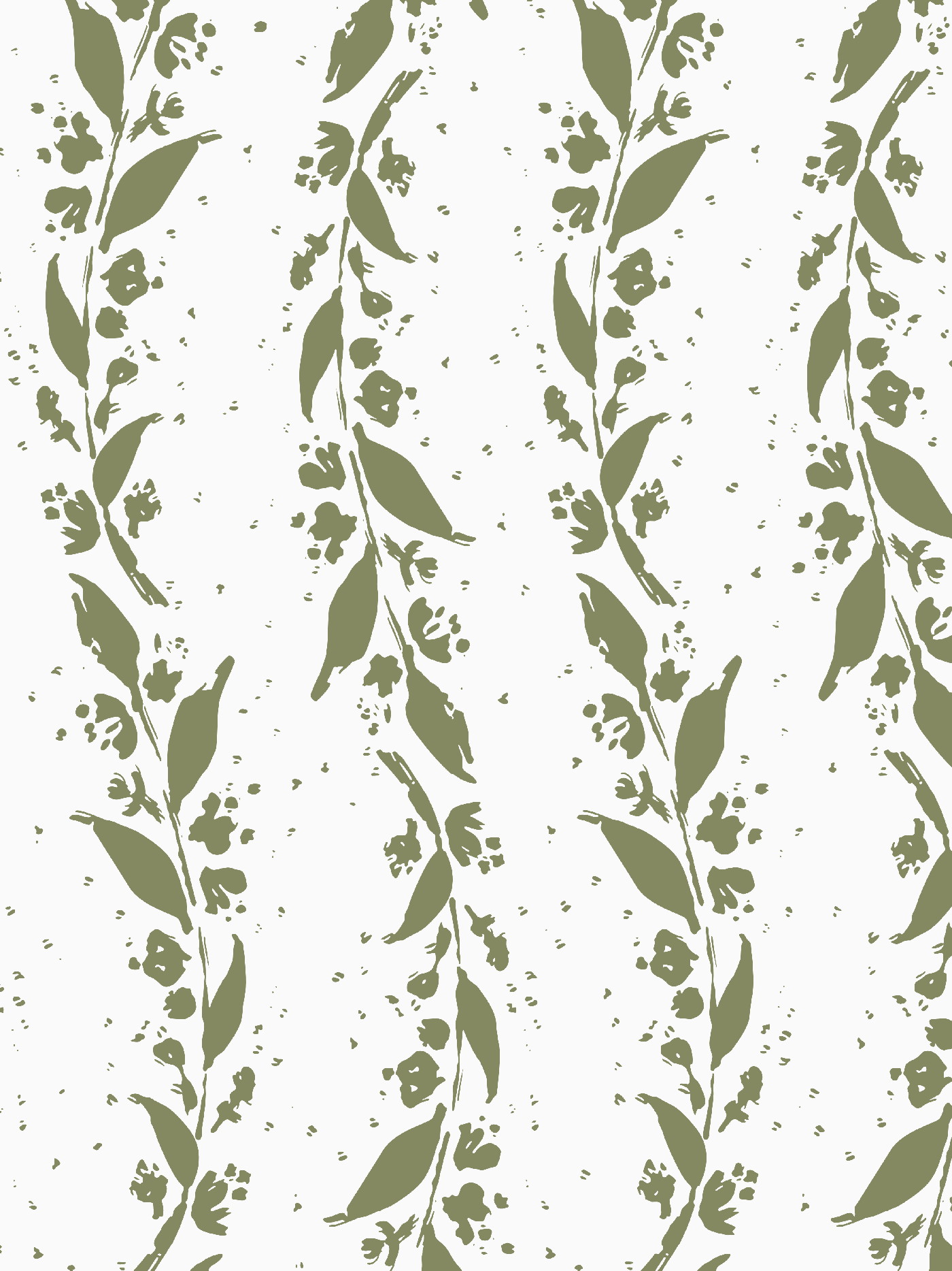 Wandering Stems Tonal botanical pattern from the Atelier Botanique Vintage Bloom collection by Moonsoon Patterns