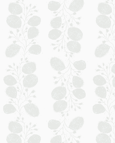 Minimal botanical branch pattern in soft gray and cream