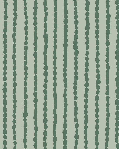 Organic dotted stripe pattern in sage green and cream