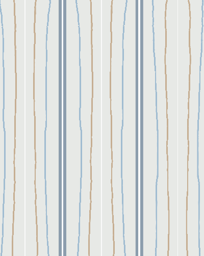 Organic hand-painted stripe pattern in soft blue and cream
